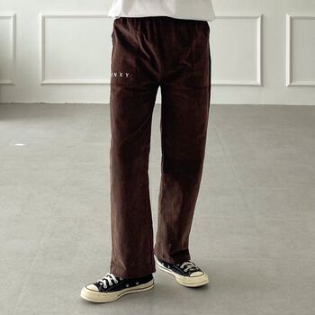 Quần Nhung Tăm Phom Suông FVNXY Màu Nâu Trầm Tính