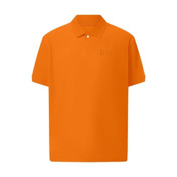 DVRK EMBROIDERED LOGO POLO SHIRT - ORANGE
