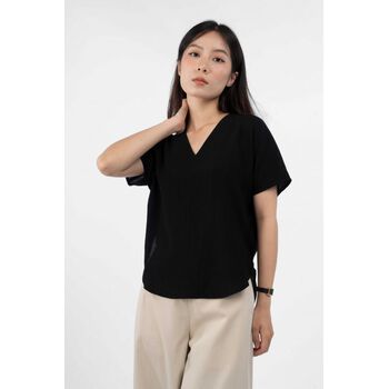 Áo tay ngắn nhún sau. regular - 10F21SHSW004