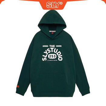 Áo Hoodie Nỉ Bông SLY 253 màu xanh rêu