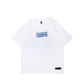 Áo thun tay lỡ Get up early Ver.2 Black/White