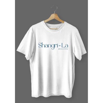 Áo thun tay lỡ Shangri-La White