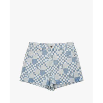 MLB - Quần shorts jeans nữ Checkerboard Laser Denim