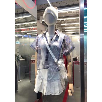 Sơmi Caro Trong Vắt (Tặng Kèm Áo Dây) // 19DEGREES