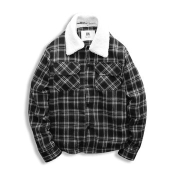 Áo Khoác Flannel Cổ Lông Cừu