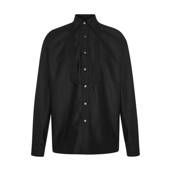 Áo Sơ Mi Tay Dài Đen Xương Cá