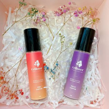 Combo Sweet Hug: Nước hoa vải Hàn Quốc Celluver Fabric Hàn Quốc 70ml: Violet Chifon + Pink Chifon