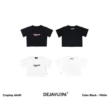 Áo thun croptop nữ ôm body Dejavu196/ Black