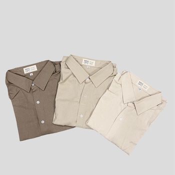Áo Sơ Mi “Linen Shirt” Vải Đũi Thêu Logo Max
