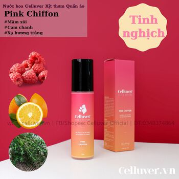 ?Nước hoa Celluver xịt thơm quần áo Pink Chiffon