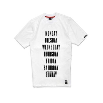 Áo Thun Unisex TeeHolic In 7 Ngày Màu Đen Trắng - THS