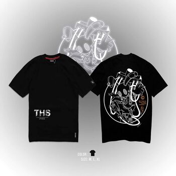 Áo Thun Unisex Thỏ TeeHolic Màu Đen