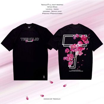 [TEEHOLIC] Áo thun Unisex nhiều màu in hình hoa Đào tết 2020
