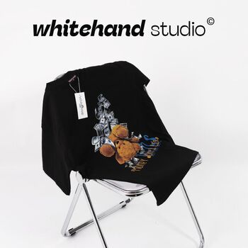 áo thun  POOR TEDDY màu đen