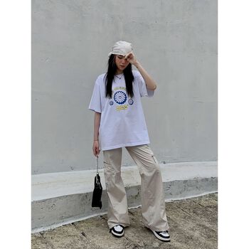 KEEP ON SMILES T-SHIRT FLORAL WHITE