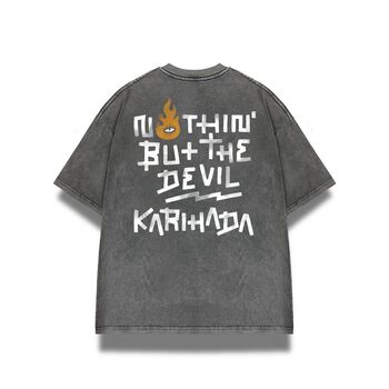 Áo Thun Wash in hình over size_DEVIL-1051