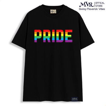 Áo Phông Thun Mát LGBT Cờ Gay Les Pede Nam Nữ Cổ Tròn Hình In Pride Tự Hào Cộng Đồng CGioi Nhiều Màu Đen MVR KK6005
