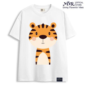 Áo Thun Phom Rộng In Hình Baby tiger cute Full Tag Oversize Hồng Phông Pull Cotton 100% Local Brand BB1344