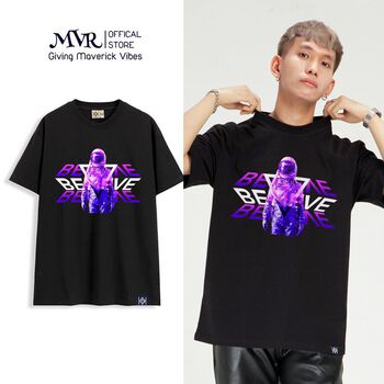 Áo thun unisex phi hành gia astronaut phong cách nasa mỹ Maverick MVR big size 100Kg oversize KK40121