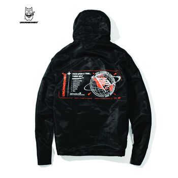 Áo khoác dù Ủn Ủn Meo Meo® GLOBE - white/black/orange