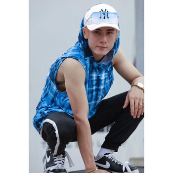 Áo tanktop (có nón) Ủn Ủn Meo Meo® - blue