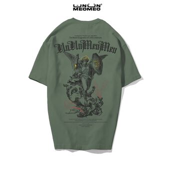 Áo thun Ủn Ủn Meo Meo® ANGEL - dark green