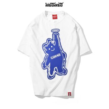 Áo thun Ủn Ủn Meo Meo® GUMMY BEAR - white/black