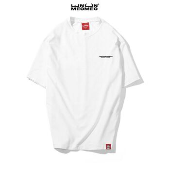 Áo thun Ủn Ủn Meo Meo® in logo UNUNMEOMEO® - White