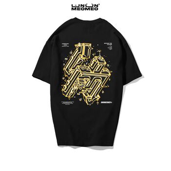 Áo thun Ủn Ủn Meo Meo® LOGO U2M2 - black