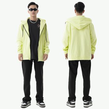 [COMBO] Hoodie Zip (green) + Áo Thun in logo (black) + Quần Dài (black) Ủn Ủn Meo Meo®