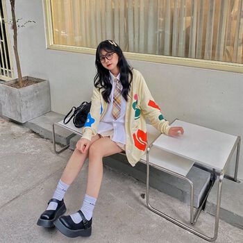 ÁO CARDIGAN FLORAL MULTI