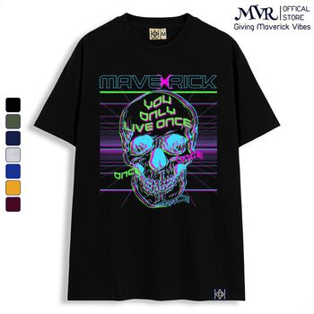 Áo thun nam nữ tay lỡ Maverick you only live once chất chơi phông Hàn Quốc local brand MVR KK3800