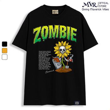 Áo thun zombie nam nữ đẹp hoa hướng dương mùa hè phôm rộng local brand mvr áo phông unisex TT8008