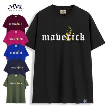 Áo Thun 100% Cotton Tay Dài Thiết Kế Hoa Mai Vàng Tết 2022 Logo Maverick Phong Cách Áo Phông Có Size To MVR KK1361