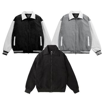 Áo khoác oversize Coduroy Coach Jacket nam nữ unisex FRIENDS FOREVER - Chất vải nhung sợi lót dù cao cấp