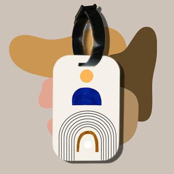 Thẻ hành lý chodole loại tag hành lý làm bằng gỗ ép cán nhựa cao cấp cho túi xách balo du lịch in hình abstract art 4