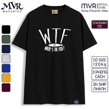 Áo Phông Thun Mát Nam Nữ Hình In Áo Câu Cá Where the fish Wtf Cần Câu Cá Phong Cách Nhiều Màu Đen Đỏ Xanh MVR KK735
