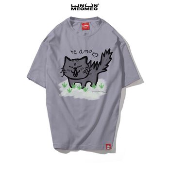 Áo thun Ủn Ủn Meo Meo® Annoying Cat - Grey