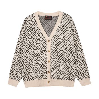 Áo khoác len HUGU - Monogram cardigan - vải len mềm mịn - unisex