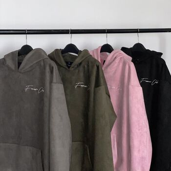 Áo hoodie Fuonero da lộn thêu sang xịn mịn ( Suede Hoodie )