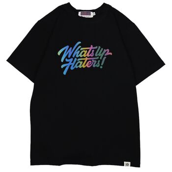 Áo thun phản quang 7 màu in chữ Whats Up Haters! - LIKA30032024  - Đen