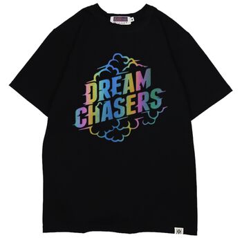 Áo thun phản quang 7 màu in chữ Dream Chasers LIKA30032006  - Đen