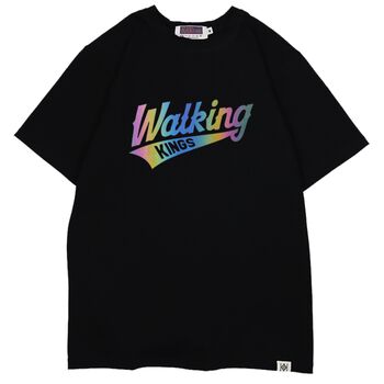 Áo thun phản quang 7 màu in chữ Walking Kings - Đen
