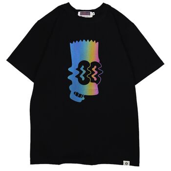 Áo thun phản quang 7 màu in hình Bart Simpson - LIKA11042007 - Đen