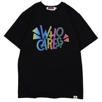 Áo thun phản quang 7 màu in chữ  Who care - LIKA30032033  - Đen
