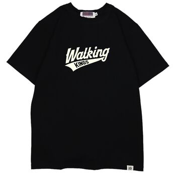 Áo thun phát sáng dạ quang in chữ Walking Kings - Đen