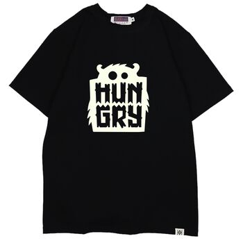 Áo phát sáng in chữ Hungry - Đen