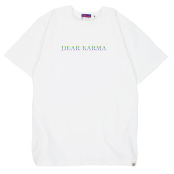 Áo thun in chữ Dear Karma - Trắng
