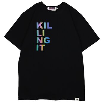 Áo thun  phản quang 7 màu chữ Killing it - LIKA30032009 - Đen
