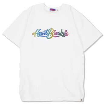 Áo thun phản quang 7 màu in chữ  Heart Breaker - Trắng